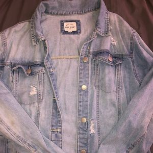 Oversized blue jean jacket
